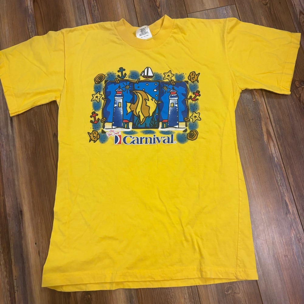 NWOT Vintage Carnival Cruise Line The Fun Ships Graphic T-Shirt XL Deadstock